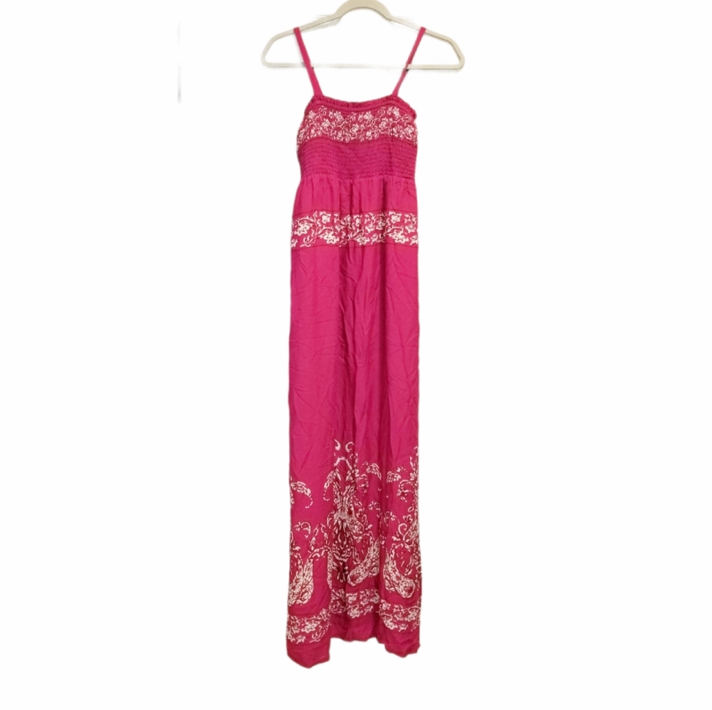 Tommy Bahama Maxi Dress Pink Embroidery - Picture 1 of 5